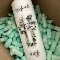 Produktbild von Lichthüllen Personalisiert Zur Taufe Mit Kreuz In Rosa - Modell Rosalie