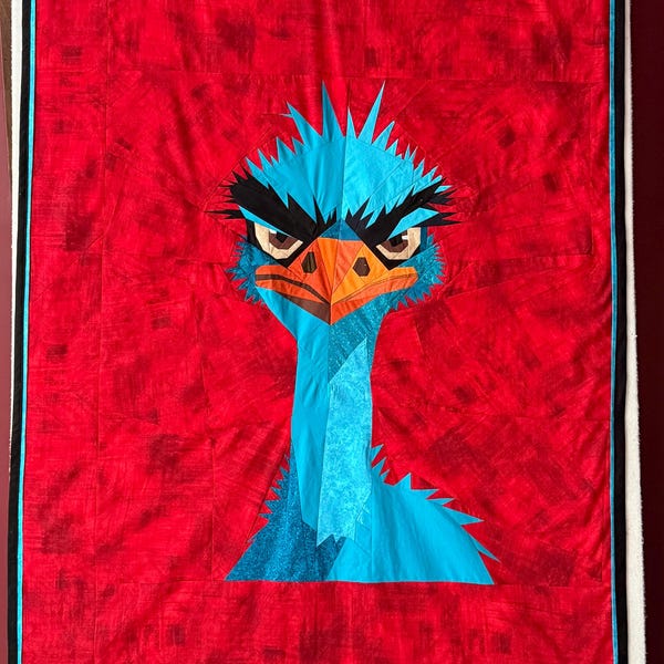 Grumpy Emu - Australia's Tallest Native Bird Foundation Paper Piecing ...