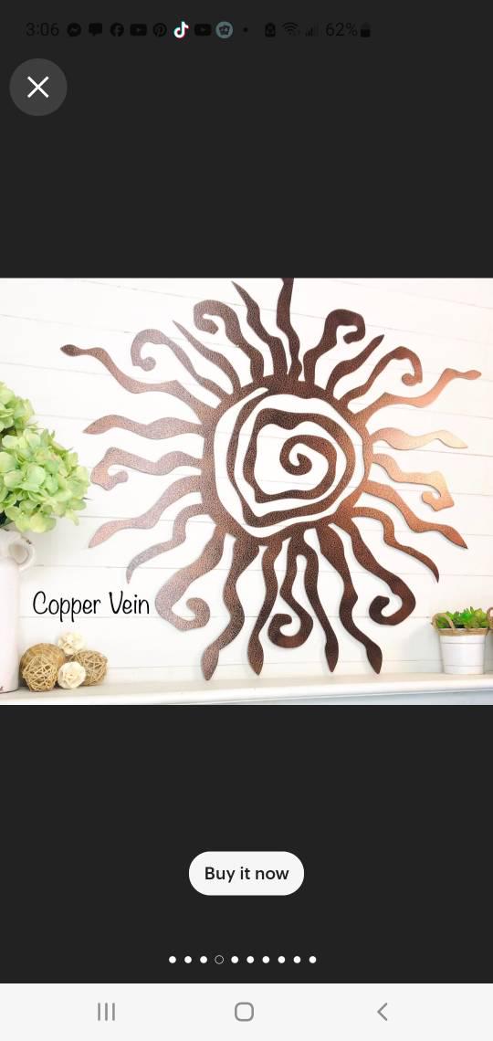 Hippie Fun Wacky Sun | THE ORIGINAL | Unique Metal Sun | Garden Decor | Outdoor Decor | Whimsical Spiral Sun | Patio Decor | Metal Wall Art