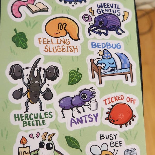 Bug Buddies Glossy Sticker Sheet Journaling Stickers Isopod Nature ...
