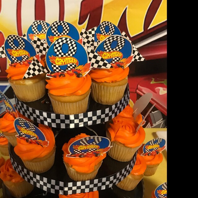 Hot Wheels Centerpiece Personalized Hot Wheels Birthday Etsy