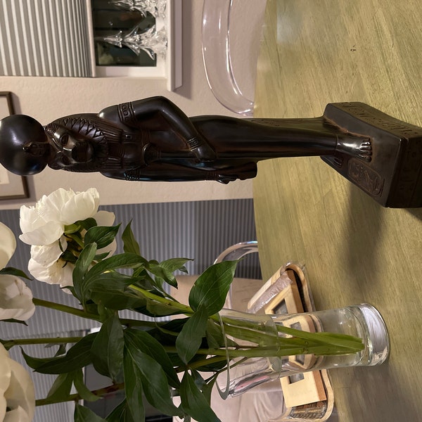 Statue of Goddess Sekhmet Black Standing Large Solid Heavy Ancient ...