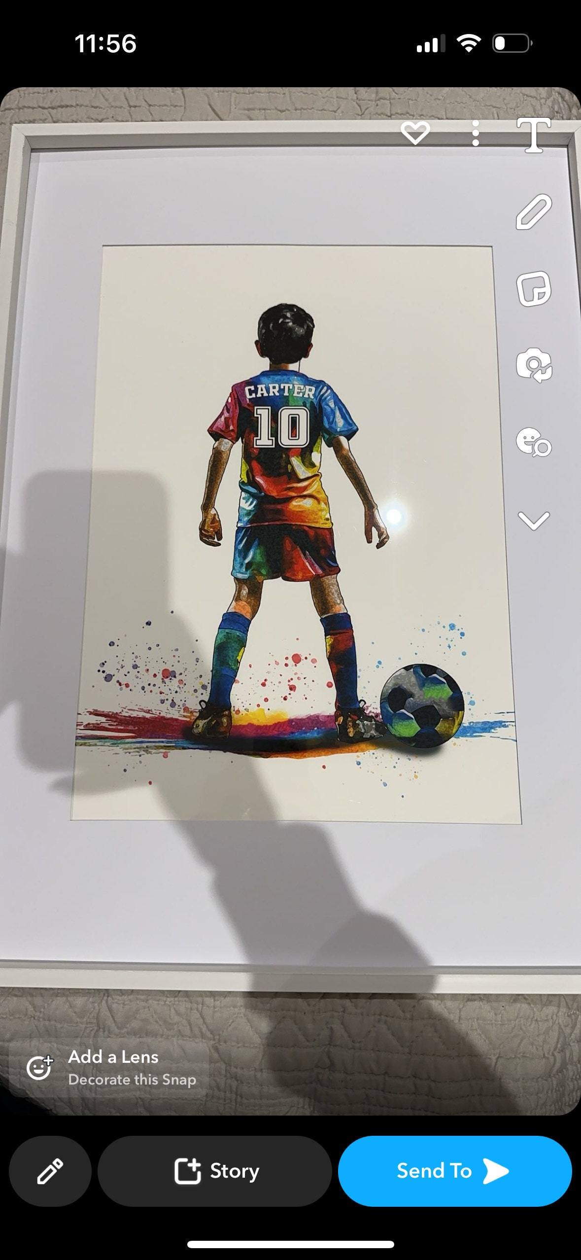 Personalised Football Player Gift | Football Gifts for Boys | Boy Football Poster | Football Wall Art | Soccer Gift | Birthday Gift
