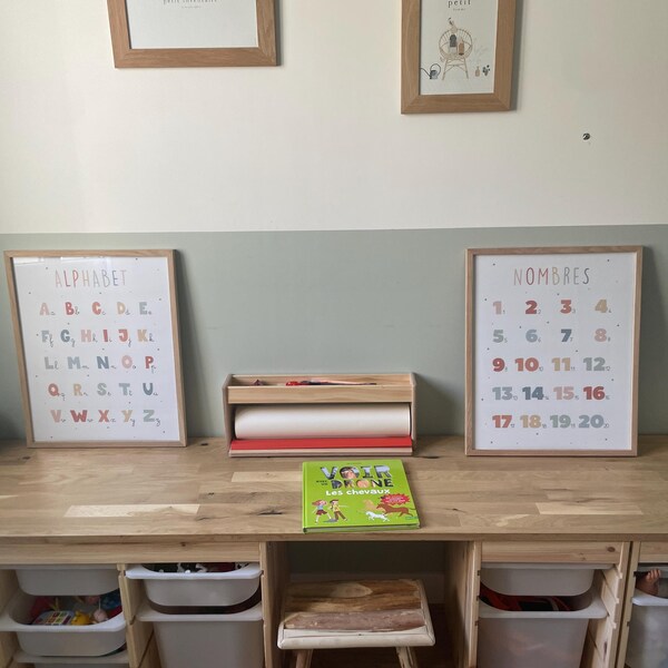 Pack 2 Affiches Pédagogiques A3 - Alphabet Et Nombres 1-60 - Format 42x30 Cm - Pour école Et Maison