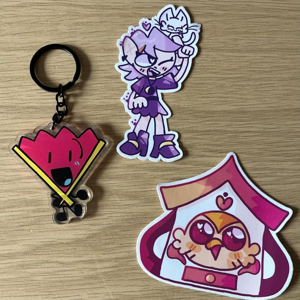 Inanimate Keychains Fan Acrylic Keychain - Inanimate Insanity Collectible - Etsy