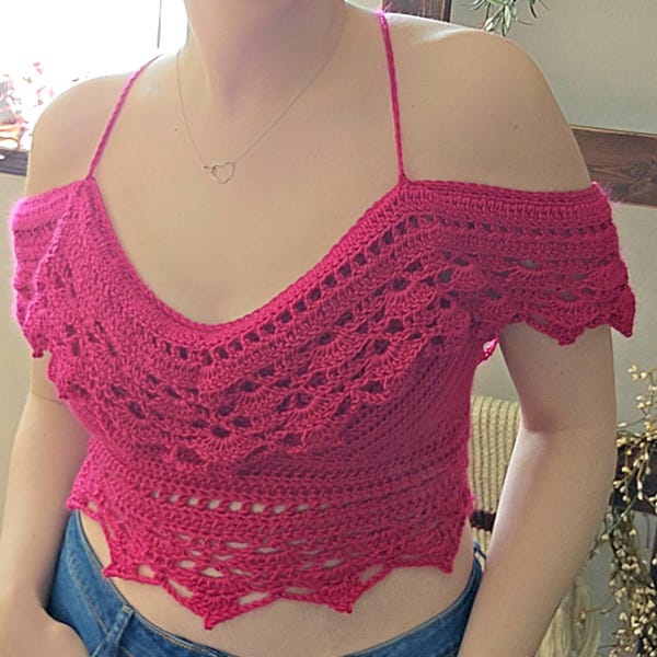Selena Crochet Halter Top