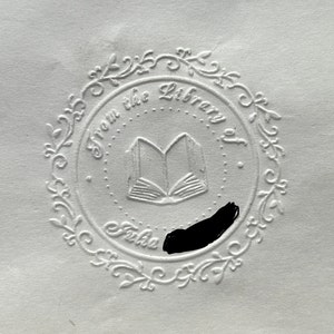 Personalized Vintage Library Embosser, Custom Embosser Stamp