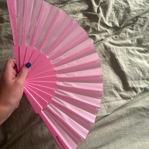 Pink Fan / Hand Folding Fan / Rave / Festival / Party / Wedding