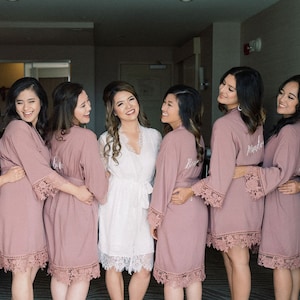 Lace Wedding Robes-bridal Robe-bridesmaid Robes-bride Robe-bridal Party ...