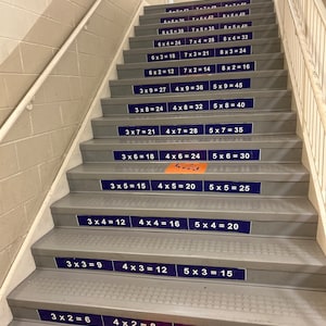 Math Stair Decal Stair Decals School Math Facts - Etsy