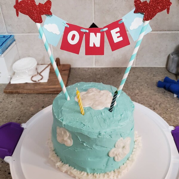 Time Flies Cake Topper, Time Flies Birthday, Vintage Plane Decorations ...