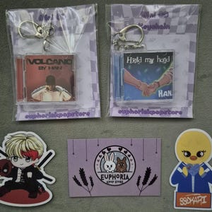 Stray Kids Han Jisung Hold My Hand Handmade Mini CD Keychain With