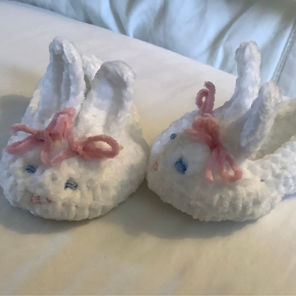 CROCHET PATTERN #204 Baby Booties Bunny Slipper - Instant Download ...