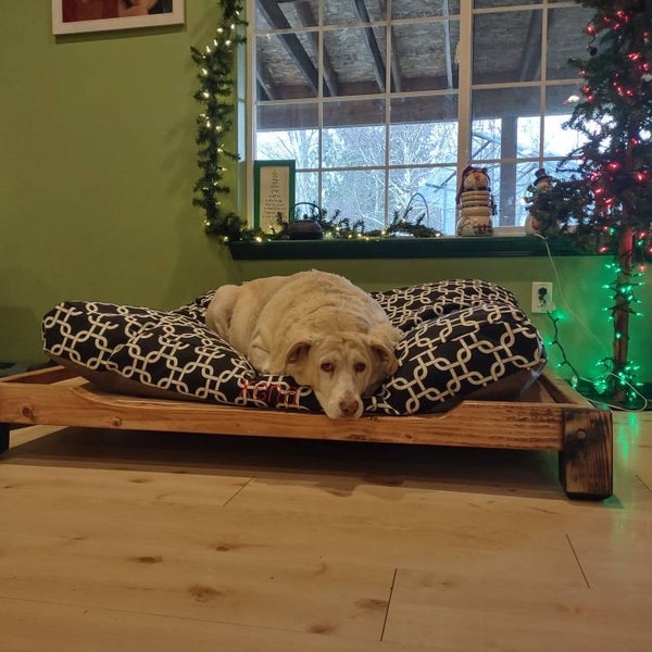 Personalized Rectangle Dog Bed, Embroidery Dog Bed, Large Dog Bed, Pet ...