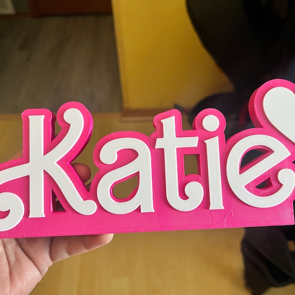 Personalized Doll Name Sign, Custom Name Plate, Girl Room Decor, Kids ...
