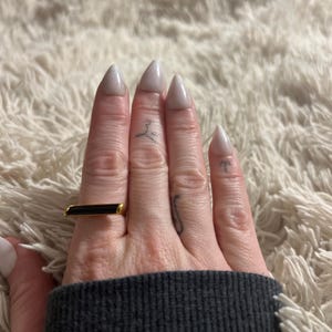 Customer photo from Melissa, Raw Black Tourmaline Bar Ring