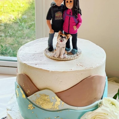 Custom Bride and Groom Wedding Cake Topper DEPOSIT ONLY - Etsy