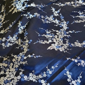 7 colors Two Sides Floral Jacquard Satin Fabric, 59“Wide  Rhododendron Chinese Antique Satin Cosplay Costumes, Sell by the meter