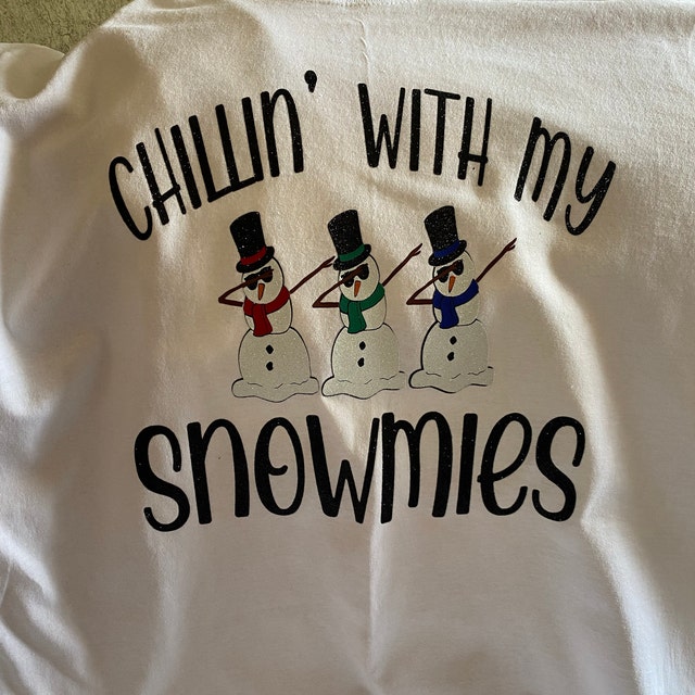 Chillin' With My Snowmies Svg, Funny Winter Svg, Dabbing