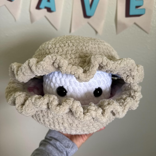Crochet Pattern Razer Clam Pattern Giant Clam & Mini Clam Crochet Pattern PDF – Amigurumi Sea Creature, No ...