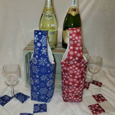 Easy No Bias Tape Wine Tote Sewing Pattern - Etsy