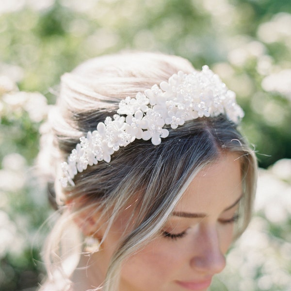 porcelain bridal headpiece
