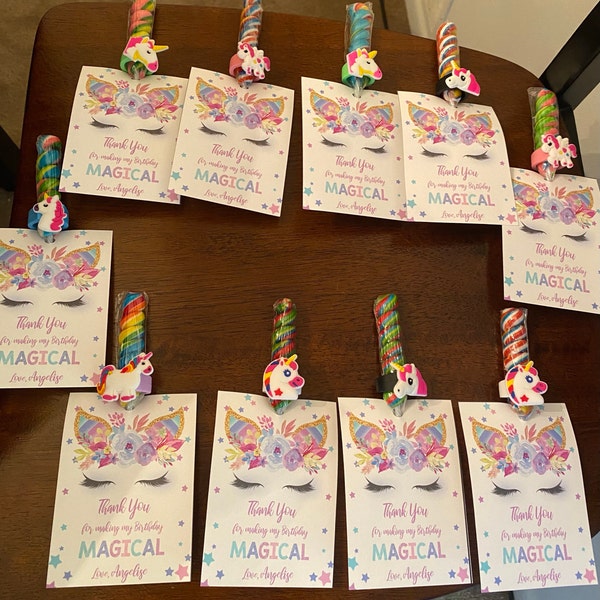 Unicorn Lollipop Holder, Unicorn Birthday Favors, Unicorn Birthday ...