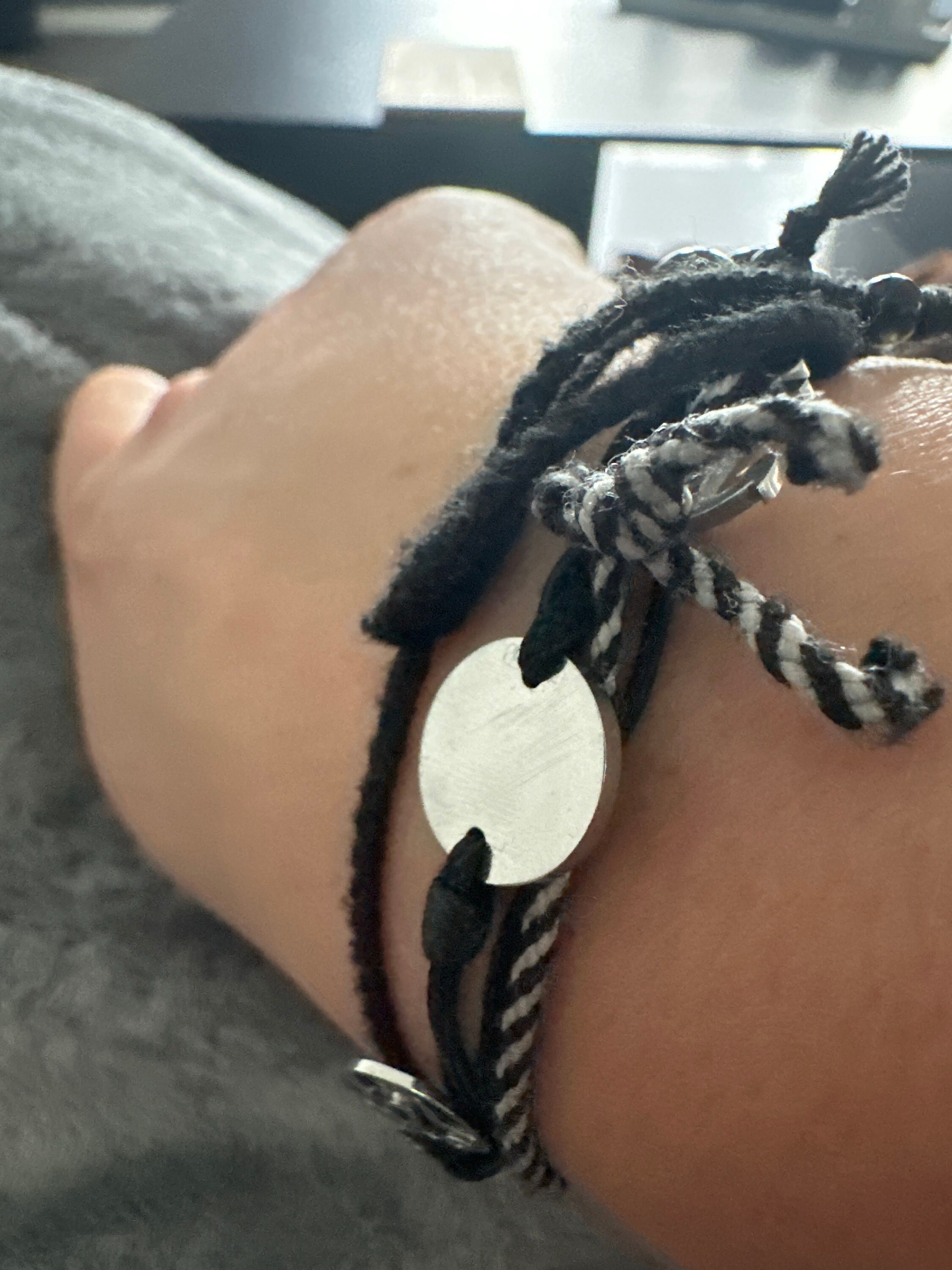 Personalized sailing rope bracelet - name bracelet - friendship bracelet - surfer bracelet - partner bracelet - stainless steel bracelet with engraving - A195