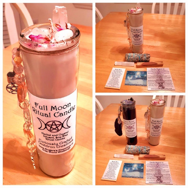 Full Moon Ritual Candle... Full Moon Spells. Moon Phase Candle. Witches ...