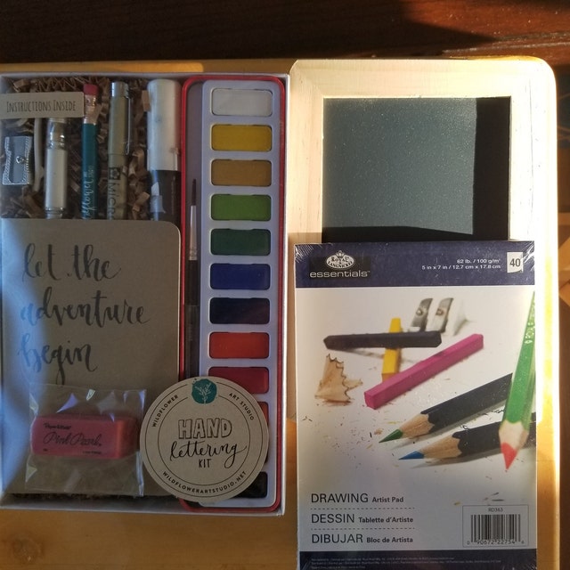 Hand Lettering Kit - Award-Winning DIY Kit includes Book + Supplies —  Wildflower Art Studio