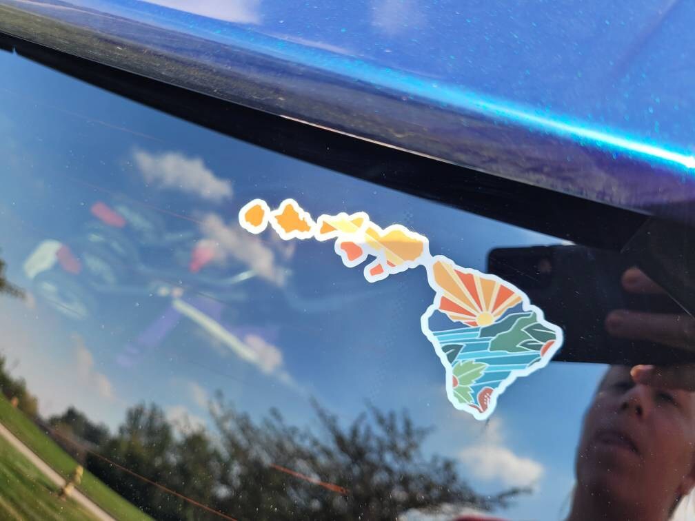 Hawaii Durable Sticker | High Quality Bumper Sticker | United States Vinyl Decal | Weatherproof Sticker | Water Bottle Sticker | 4&quot;