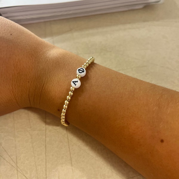 Sorority Gold Letter Bracelet