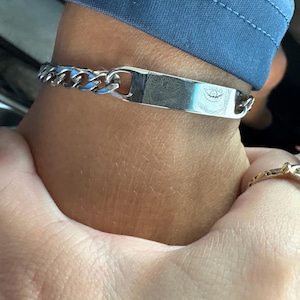 Braccialetto Personalizzato Con Foto Occhio In Acciaio Inox – Regolabile Fino A 26 Cm – Regalo Unico Per Madre, Amante O Amici