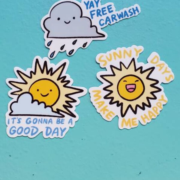 Possitive Sticker Weather Report Sticker | Positive Vibe | College Student | Optimistic ...
