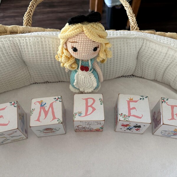 Boho Wildflowers, Animals and Doodles Personalized Baby Blocks MADE TO ...