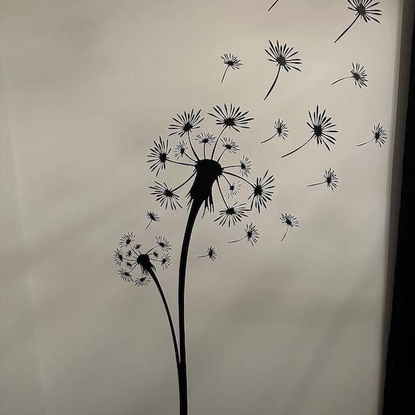 Wall Decals DANDELION FLORAL DECAL Vinyl Art Decor Sticker - Etsy