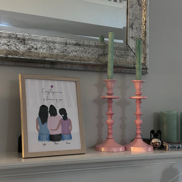 Personalized Framed Wall Art for Mom, Mother's Day Gift From Daughters ...