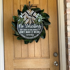 Front Door Decor Funny Door Sign Welcome Just Kidding Please Go Home ...