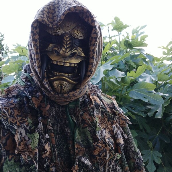 Samurai Assassin Demon Oni BB Gun Airsoft Mask, Halloween Costume ...