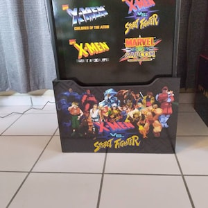 X-men Vs Street Fighter Arcade 1up Cabinet Riser  Sides Graphics Decals Stickers 