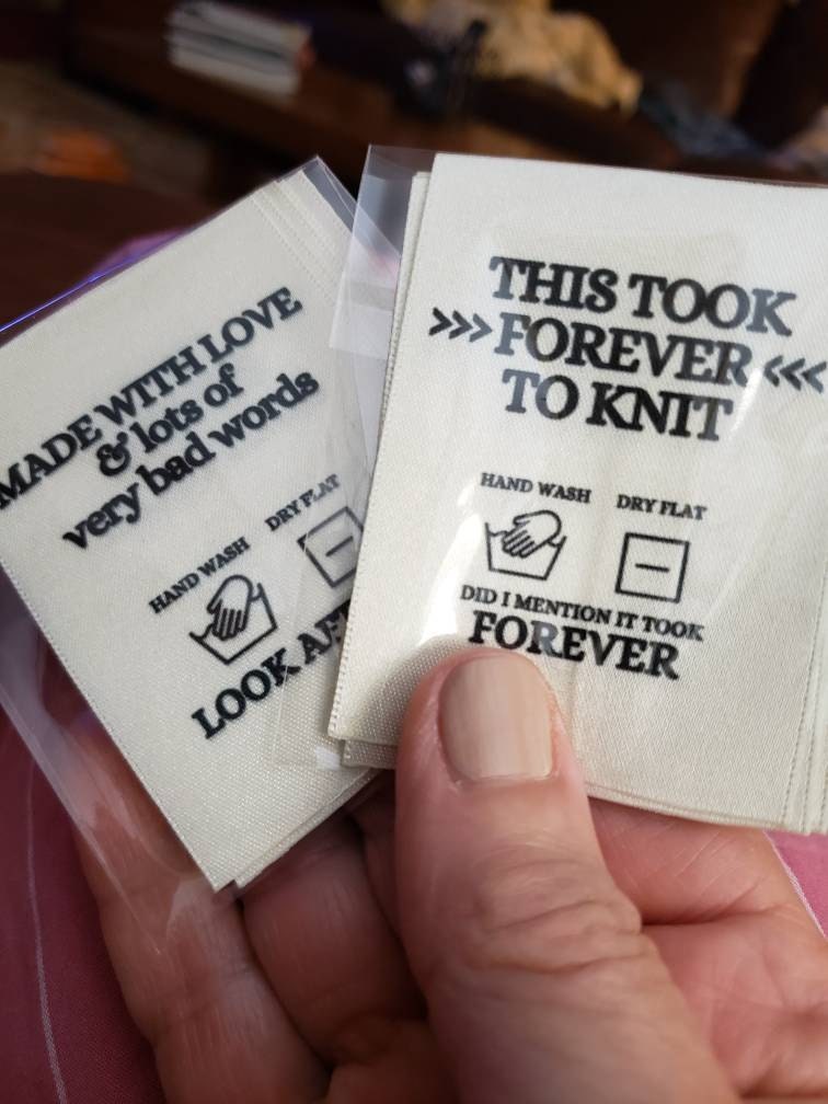 Multipack „Slow Fashion“ gewebte Pflegeetiketten für Kleidung x 5 Etiketten