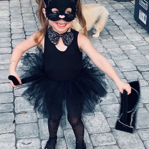 Kids Cat Mask Felt Mask Kitty White , Black Costume Dress up