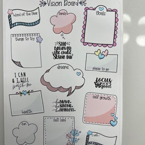 NEW! Vision Board Sticker - Goal Setting Stickers - Planner Stickers DD ...