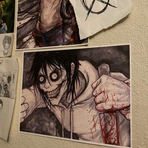 Jeff The Killer Creepypasta Poster Print