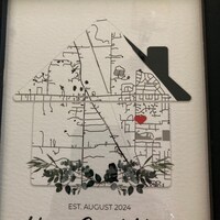Custom Home Map Print, Personalized Housewarming Gift, Framed - Etsy Canada
