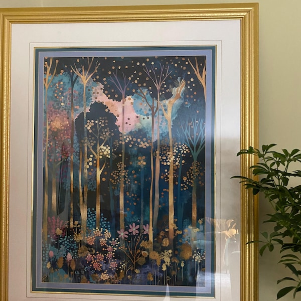 Enchanted Reverie: Gustav Klimt Inspired Magical Forest Art - Luxury ...