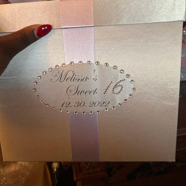 Wedding /quinceañera/sweet 16 Card Box/bat Mitzvah Champagne and Blush ...