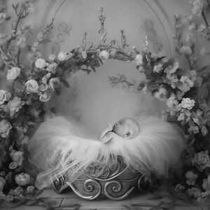 WOLADA Fotohintergrund Floral 2,1x1,5 M – Vinyl, Für Hochzeiten, Geburtstage, Baby-Partys, Fotografie
