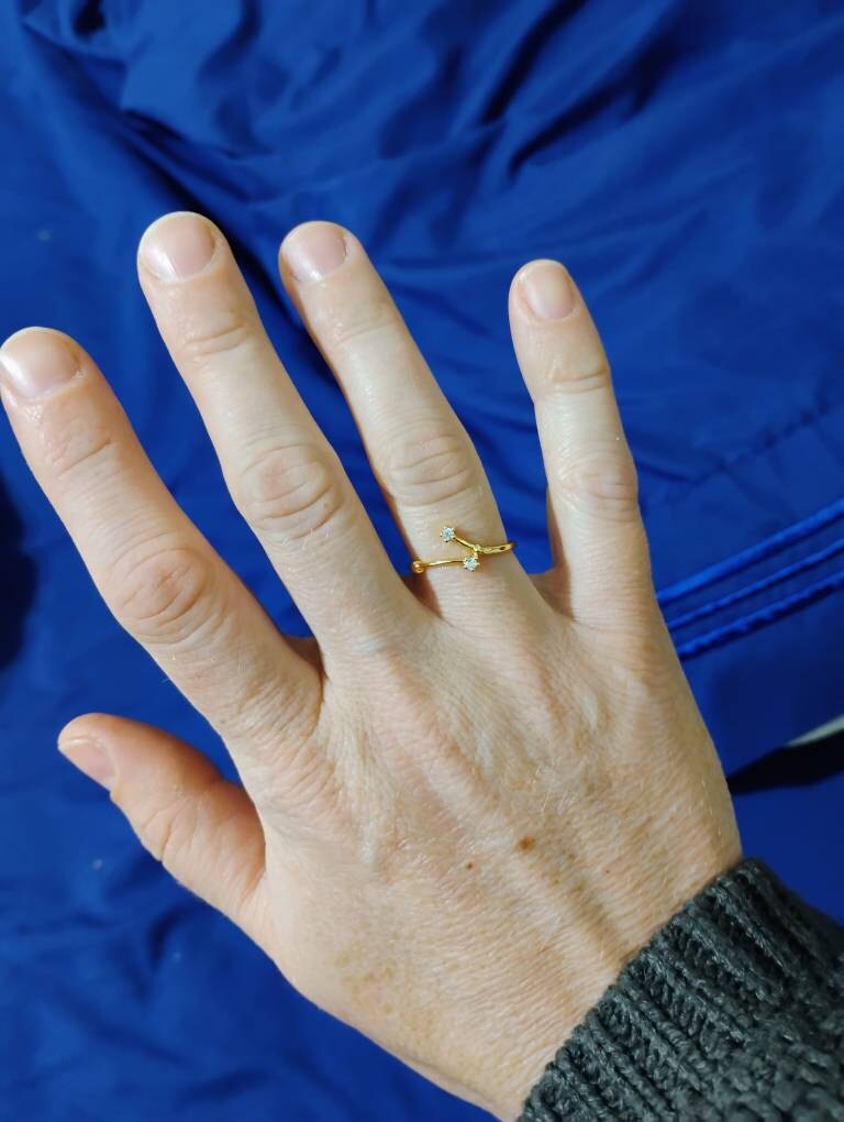 Dainty Zodiac Star Ring For Women Constellation Astrology Horoscope Jewelry Personalized Celestial Birthday Gift Mother&#39;s Day Gift In Box