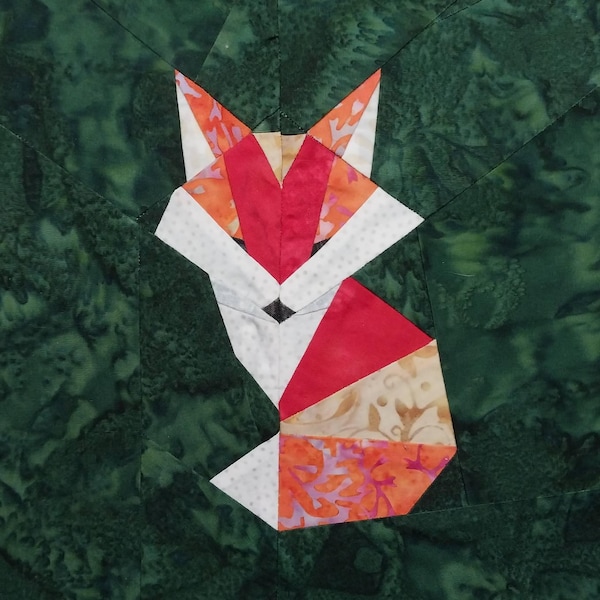 Fox in 3 Sizes, 8" 10" 12". Night Garden Animal FPP Foundation Paper ...